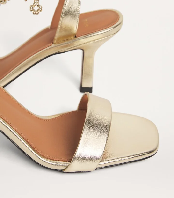 Maje Leather Chain-Detail Sandals 50 - Image 4