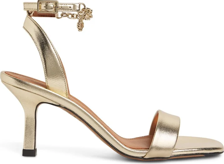 Maje Leather Chain-Detail Sandals 50