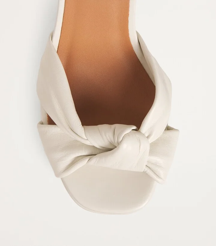 Maje Leather Knot Platform Heels 115 - Image 4