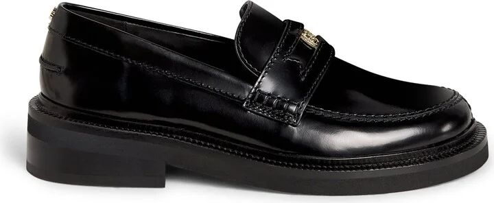 Maje Leather Penny Loafers