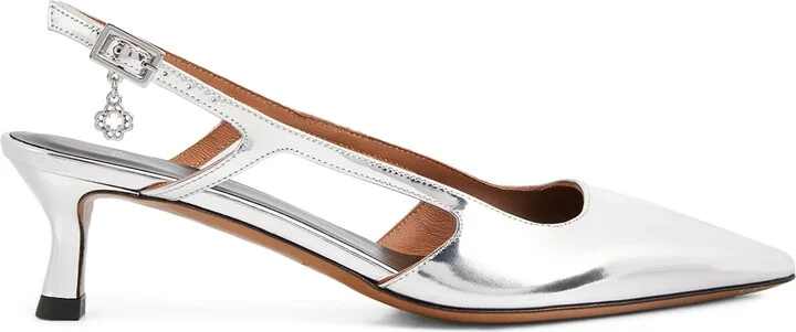 Maje Metallic Slingback Pumps 50