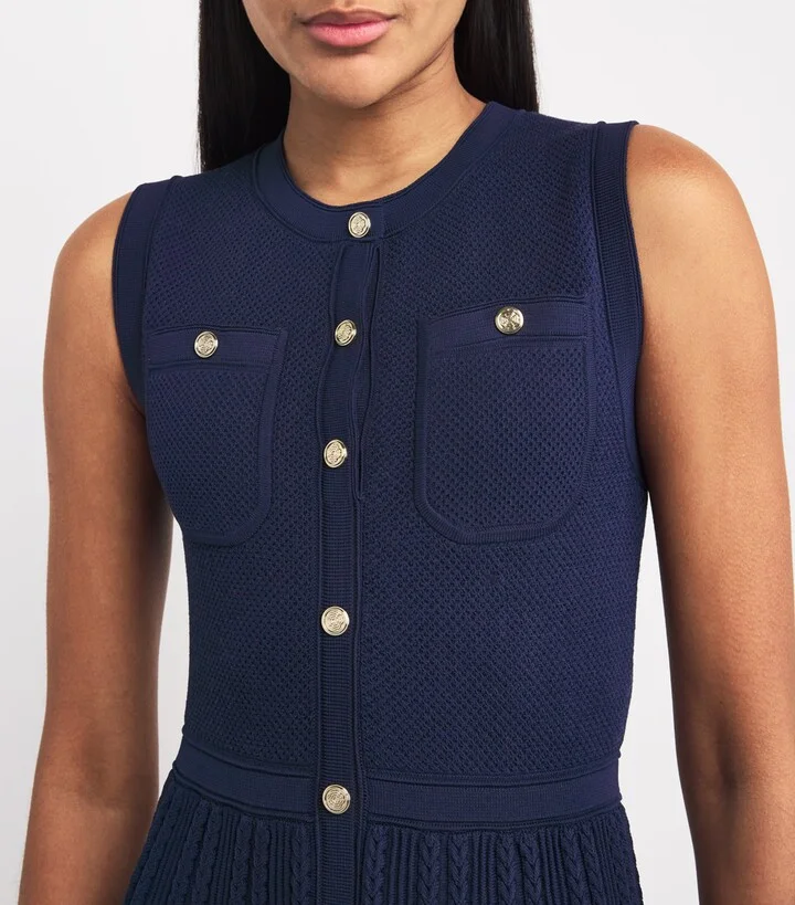 Maje Pleated Midi Dress - Image 4
