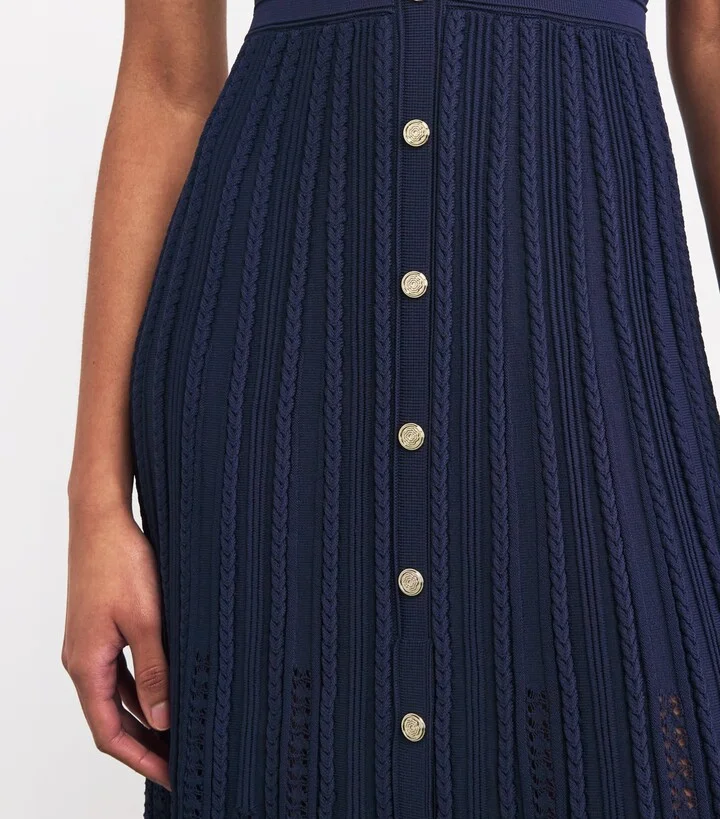 Maje Pleated Midi Dress - Image 6