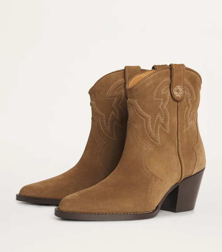 Maje Suede Heeled Boots - Image 2