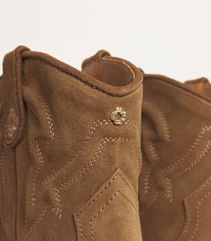 Maje Suede Heeled Boots - Image 5