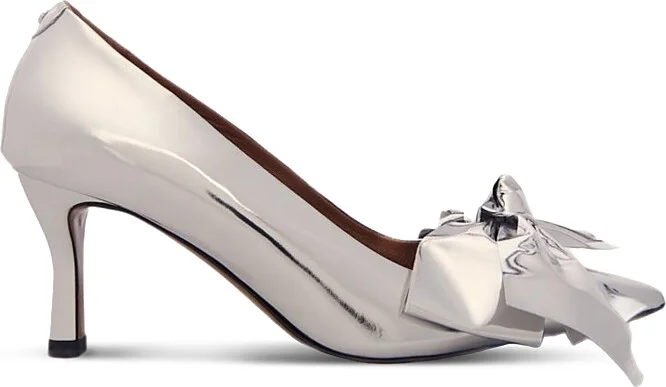 Maje Women's Leather Pumps with Bow Detail