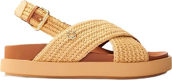 Maje Women's Woven Crisscross Slingback Sandals