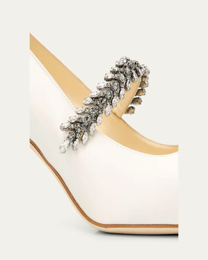 Majika Embellished Satin Pumps - Image 2