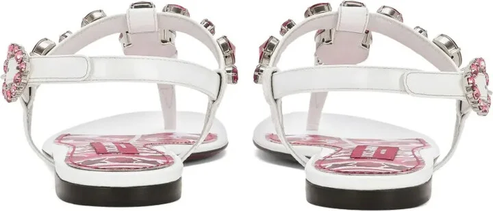 Majolica-print crystal-embellished sandals - Image 3