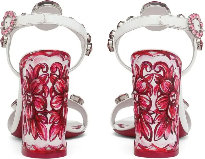 Majolica-print embellished sandals - Image 3