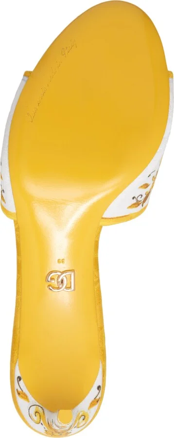 Majolica Print Embellished Slide Sandal - Image 6