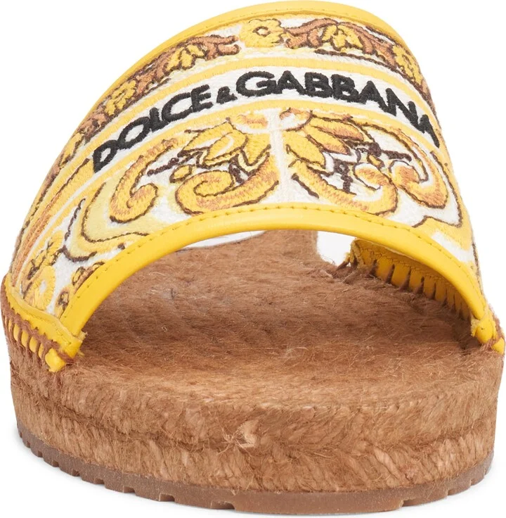 Majolica Print Espadrille Slide Sandal - Image 4