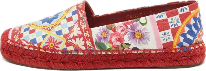Majolica-print espadrilles