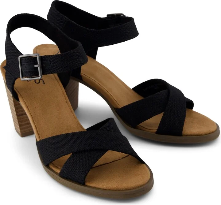 Majorca Ankle Strap Heeled Sandal Woven Melange - Image 4