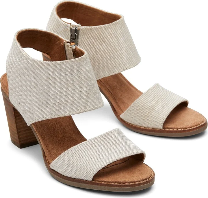 Majorca Cutout Natural Heeled Sandal - Image 2