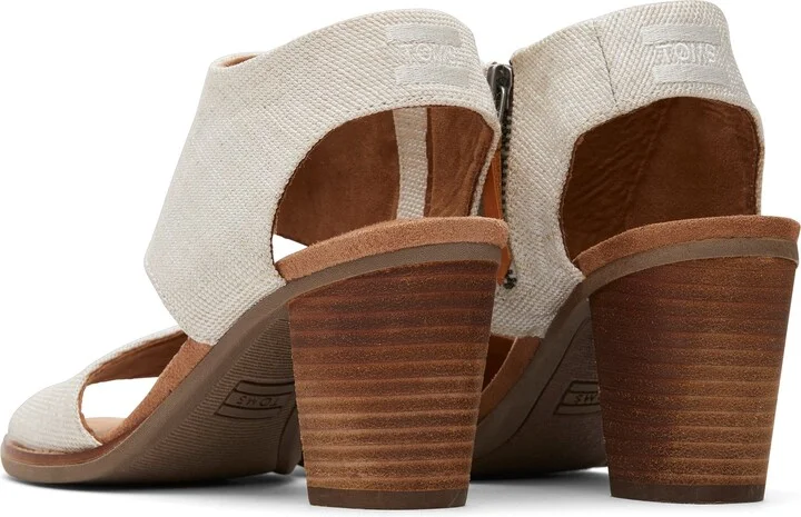 Majorca Cutout Natural Heeled Sandal - Image 3