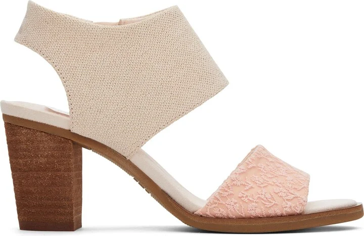 Majorca Metallic Dusty Peach Floral Sandal