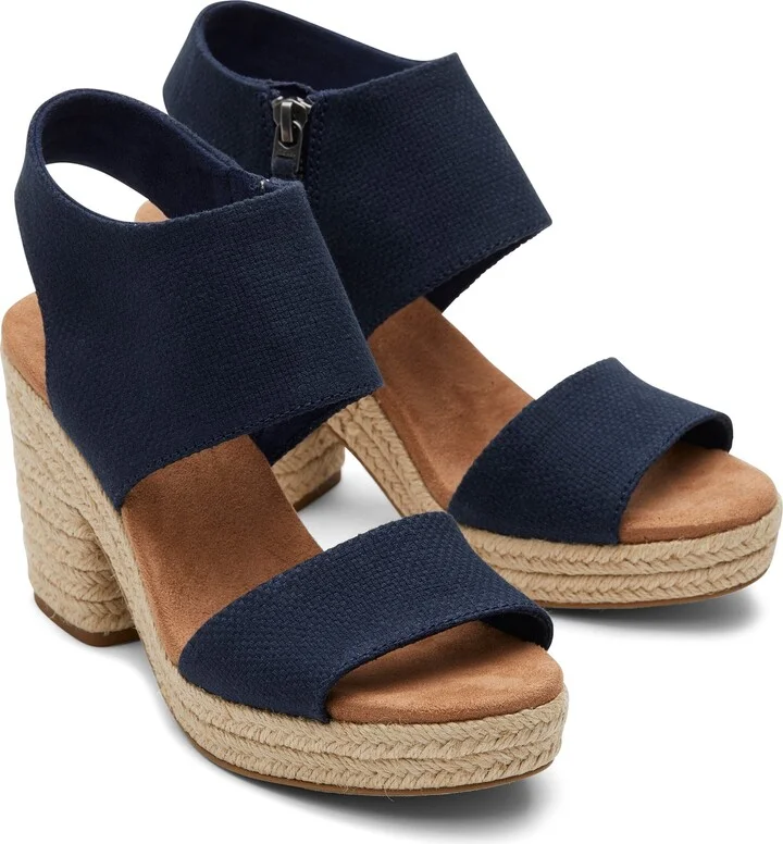 Majorca Rope Navy Platform Sandal - Image 3