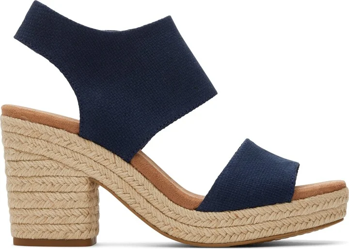 Majorca Rope Navy Platform Sandal
