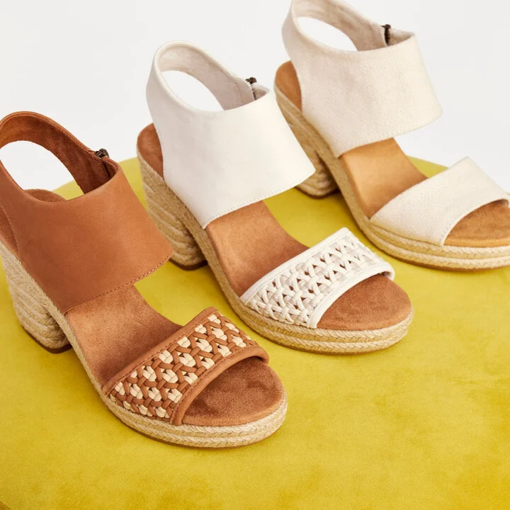 Majorca Rope Platform Sandal Natural Geo Basketweave - Image 2