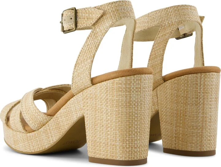 Majorca Rope Strappy Platform Sandal Almond Raffia - Image 4
