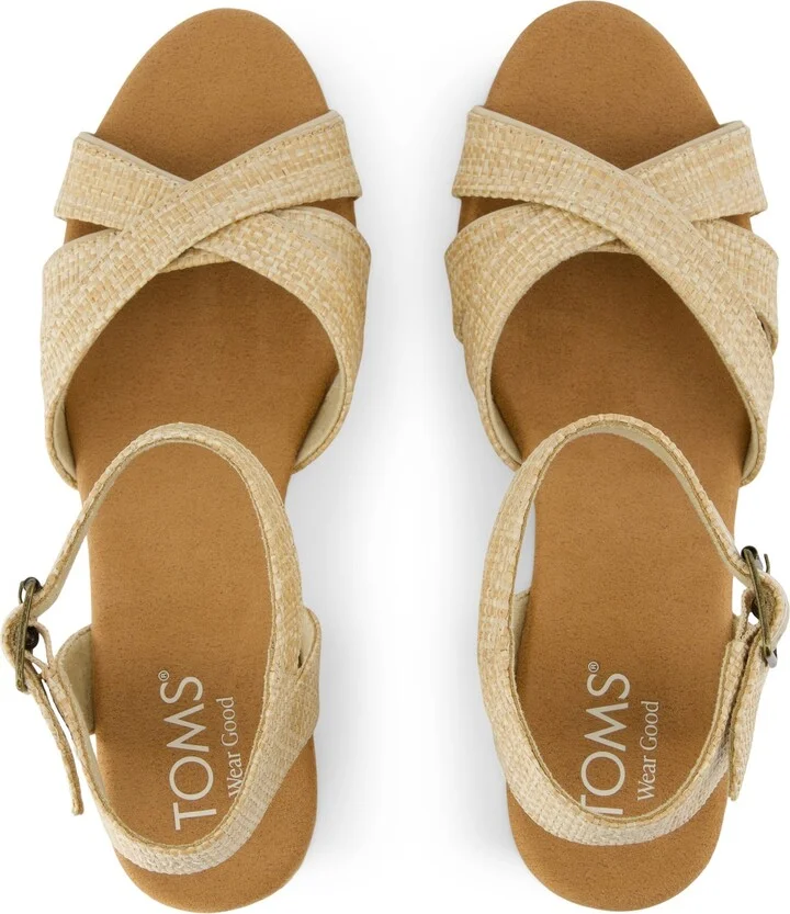 Majorca Rope Strappy Platform Sandal Almond Raffia - Image 5