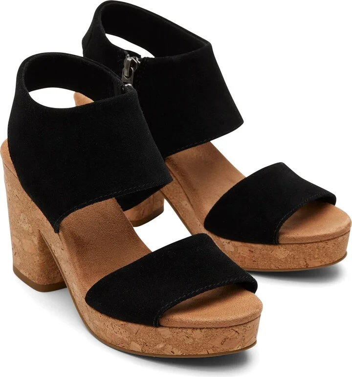 Majorca Suede Platform Cork Sandal - Image 4
