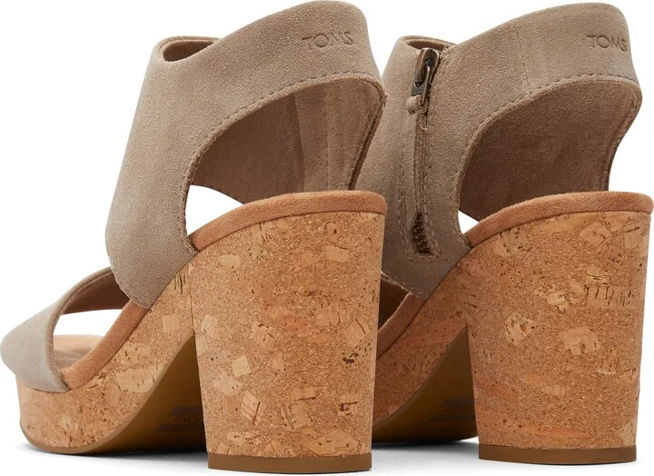 Majorca Taupe Platform Cork Sandal - Image 5