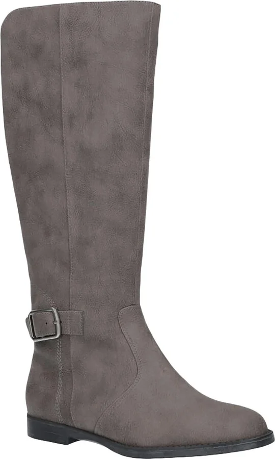 Makayla Womens Faux Suede Tall Riding Boots
