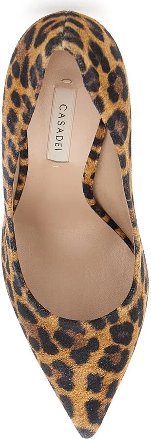 'malesia' Brown Pumps With High Stiletto Heel And Leopard Motif In Suede Woman - Image 4