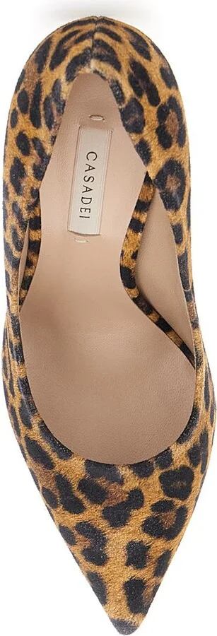 'Malesia' Brown Pumps With High Stiletto Heel And Leopard Motif In Suede Woman - Image 4