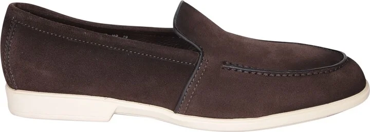 Malibu Rubber Suede Loafer In Brown