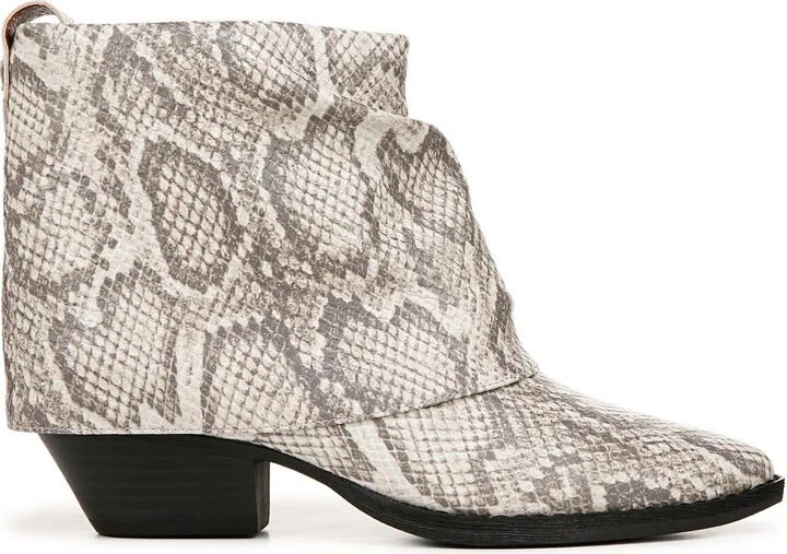 Malina Snake Embossed Western Bootie - Image 5
