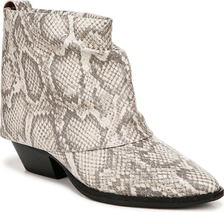 Malina Snake Embossed Western Bootie