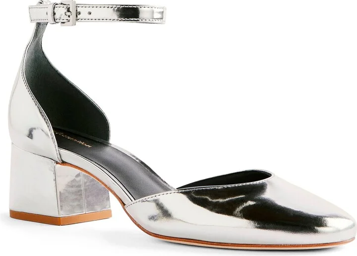 Mallori Metallic Ankle Strap Pump