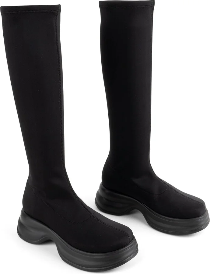 Malmo Stretch Knee High Boot-Black - Image 3