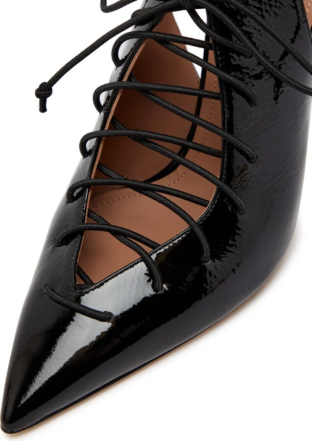 Malone Souliers Alia 90 Patent Leather Slingback Pumps - Image 4