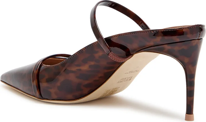 Malone Souliers Aurora 70 Leopard-print Patent Leather Mules - Image 2