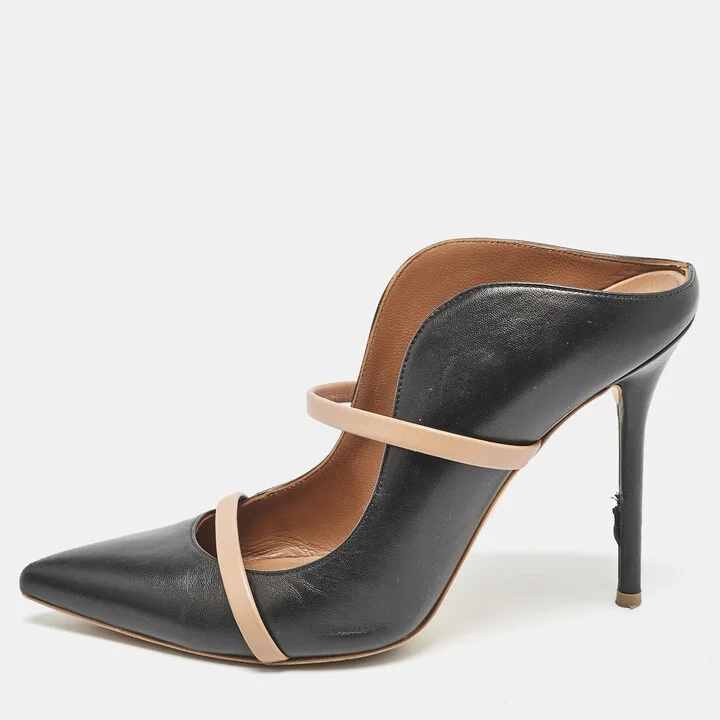 Malone Souliers Black/Beige Leather Maureen Sandals Size 38