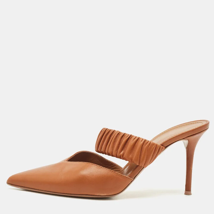 Malone Souliers Brown Leather Mathilda Mules Size 37