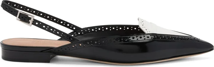 Malone Souliers Brushed Leather Laurie Slingback Flats