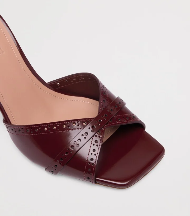 Malone Souliers Brushed Leather Perla Heeled Sandals 70 - Image 4