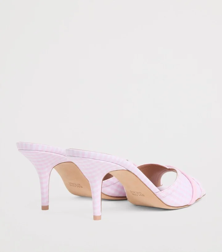 Malone Souliers Cotton-Leather Perla Heeled Sandals 70 - Image 4