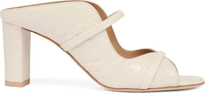 Malone Souliers Croc-Embossed Leather Norah Heeled Sandals 70