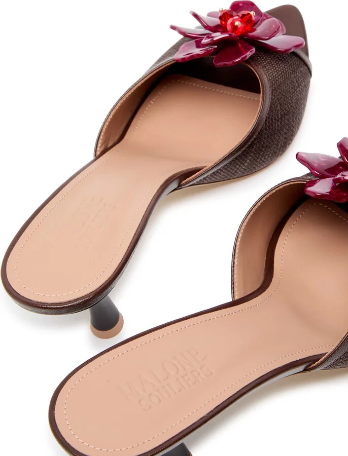 Malone Souliers Cyd 70 Raffia Mules - Image 4