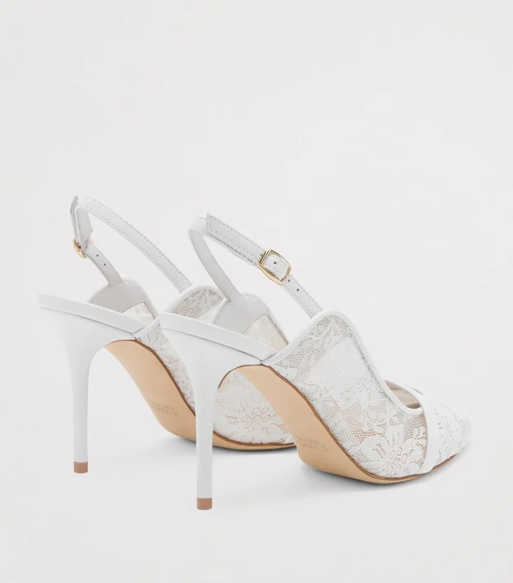 Malone Souliers Lace Marion Slingback Pumps 85 - Image 4