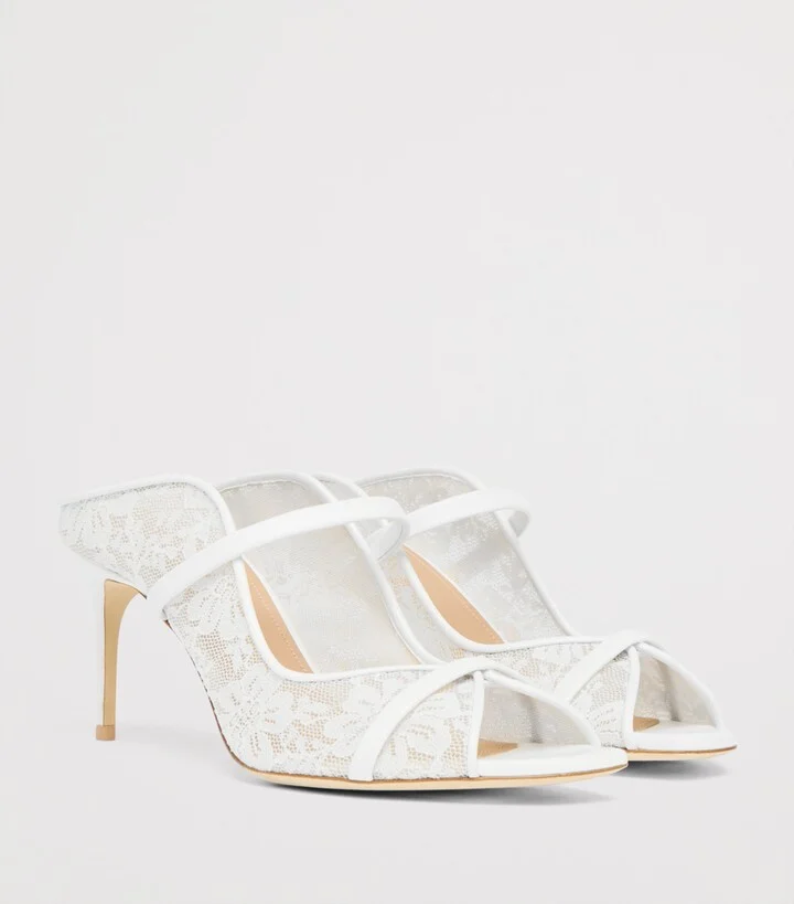 Malone Souliers Lace Noah Heeled Sandals 70 - Image 3