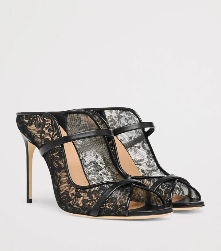 Malone Souliers Lace Noah Heeled Sandals 90 - Image 3