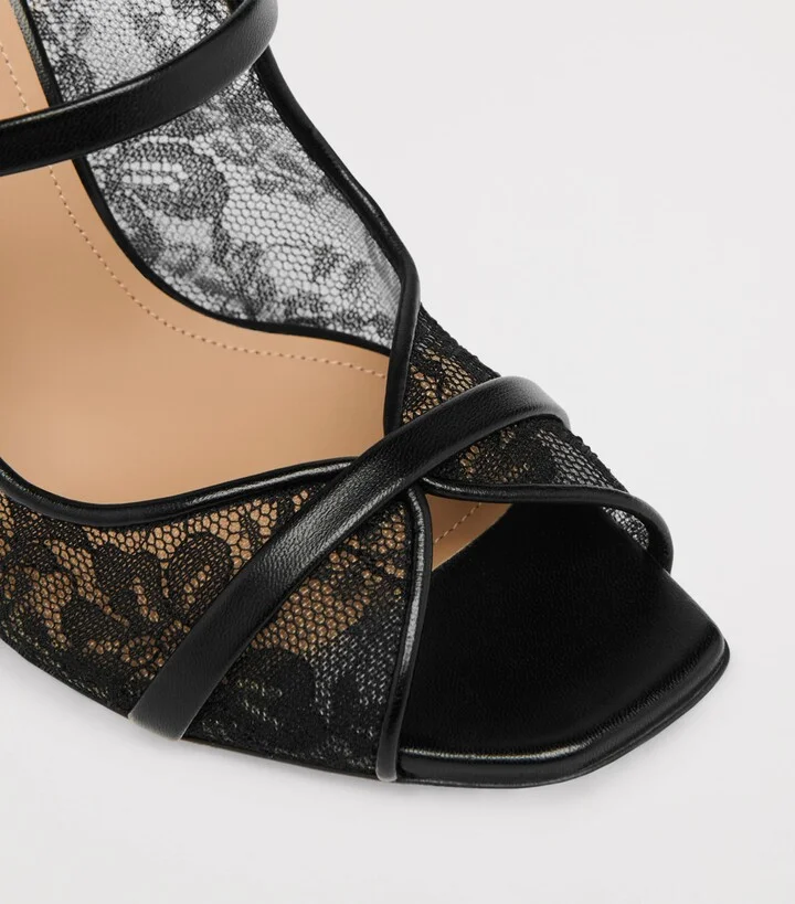 Malone Souliers Lace Noah Heeled Sandals 90 - Image 5
