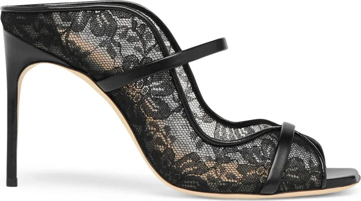 Malone Souliers Lace Noah Heeled Sandals 90